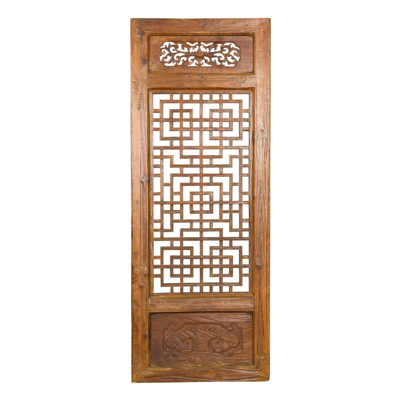 Qing Dynasty 19th Century Fretwork Screen with Carved Scrolling Motifs-YN2979-2. Asian & Chinese Furniture, Art, Antiques, Vintage Home Décor for sale at FEA Home