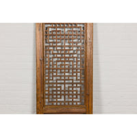 Qing Dynasty 19th Century Fretwork Screen with Carved Scrolling Motifs