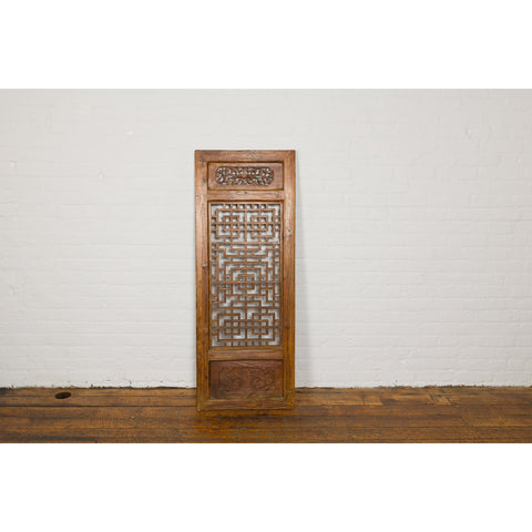 Qing Dynasty 19th Century Fretwork Screen with Carved Scrolling Motifs-YN2979-6. Asian & Chinese Furniture, Art, Antiques, Vintage Home Décor for sale at FEA Home