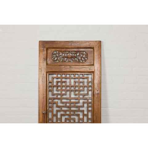 Qing Dynasty 19th Century Fretwork Screen with Carved Scrolling Motifs-YN2979-8. Asian & Chinese Furniture, Art, Antiques, Vintage Home Décor for sale at FEA Home