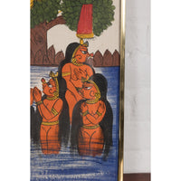 Indian Antique Hand-Painted Folk Art Painting