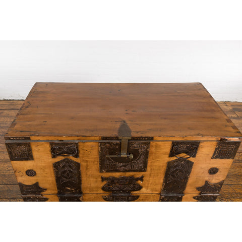 19th Century Antique Trunk Chest with Front Opening-YN3833-15. Asian & Chinese Furniture, Art, Antiques, Vintage Home Décor for sale at FEA Home