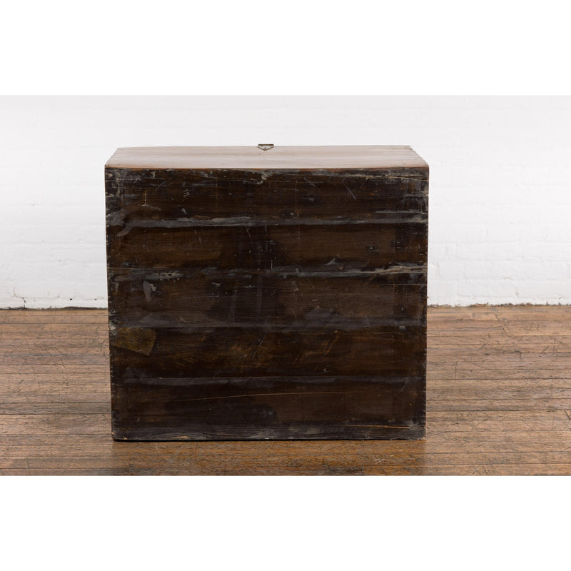 19th Century Antique Trunk Chest with Front Opening-YN3833-17. Asian & Chinese Furniture, Art, Antiques, Vintage Home Décor for sale at FEA Home