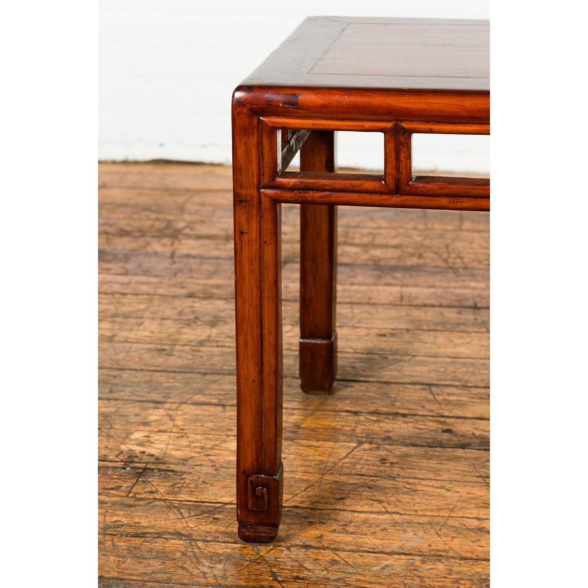 Late Qing Dynasty Small Side Table with Pillar Strut Motifs and Scrolling Feet-8. Asian &amp; Chinese Furniture, Art, Antiques, Vintage Home Décor for sale at FEA Home