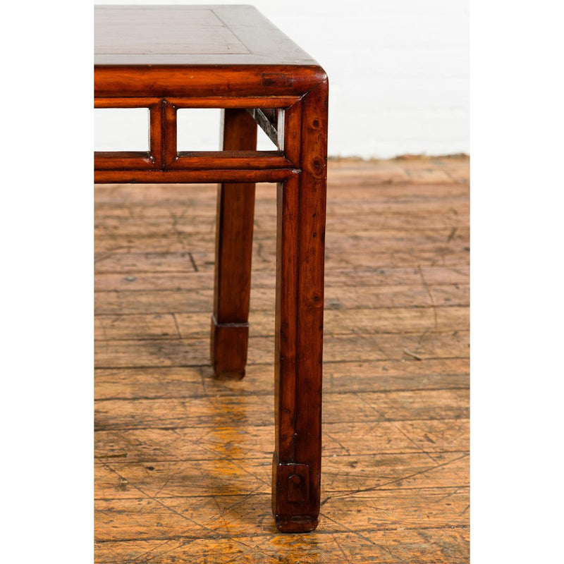 Late Qing Dynasty Small Side Table with Pillar Strut Motifs and Scrolling Feet-YN3935-9. Asian & Chinese Furniture, Art, Antiques, Vintage Home Décor for sale at FEA Home