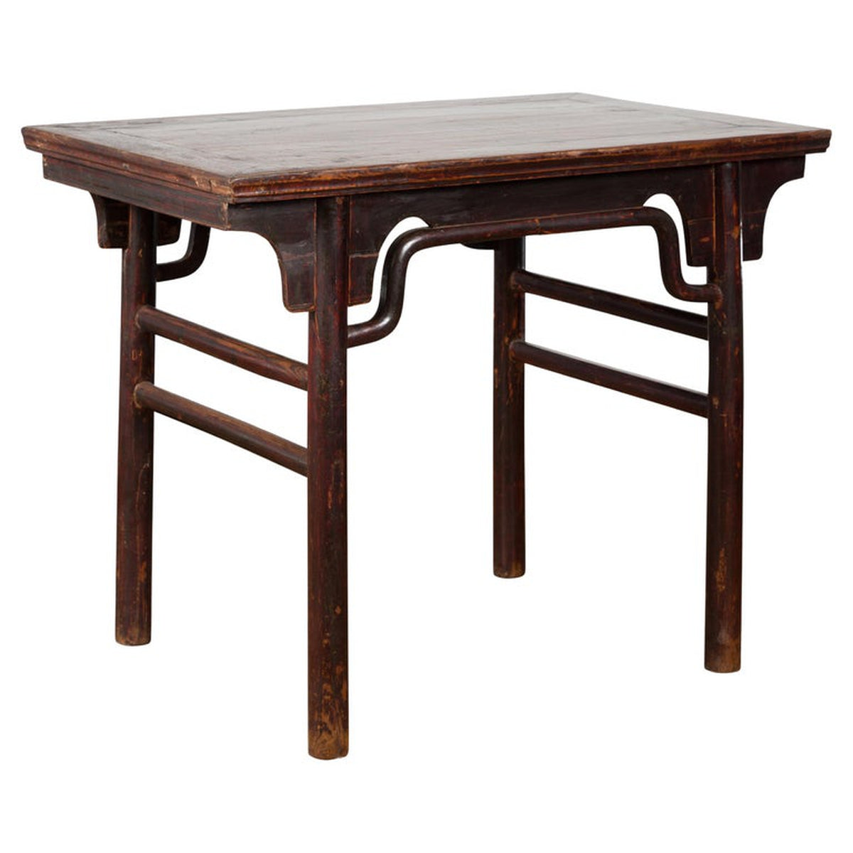 Chinese 19th Century Qing Dynasty Altar Console Table with Distressed Lacquer-1. Asian & Chinese Furniture, Art, Antiques, Vintage Home Décor for sale at FEA Home
