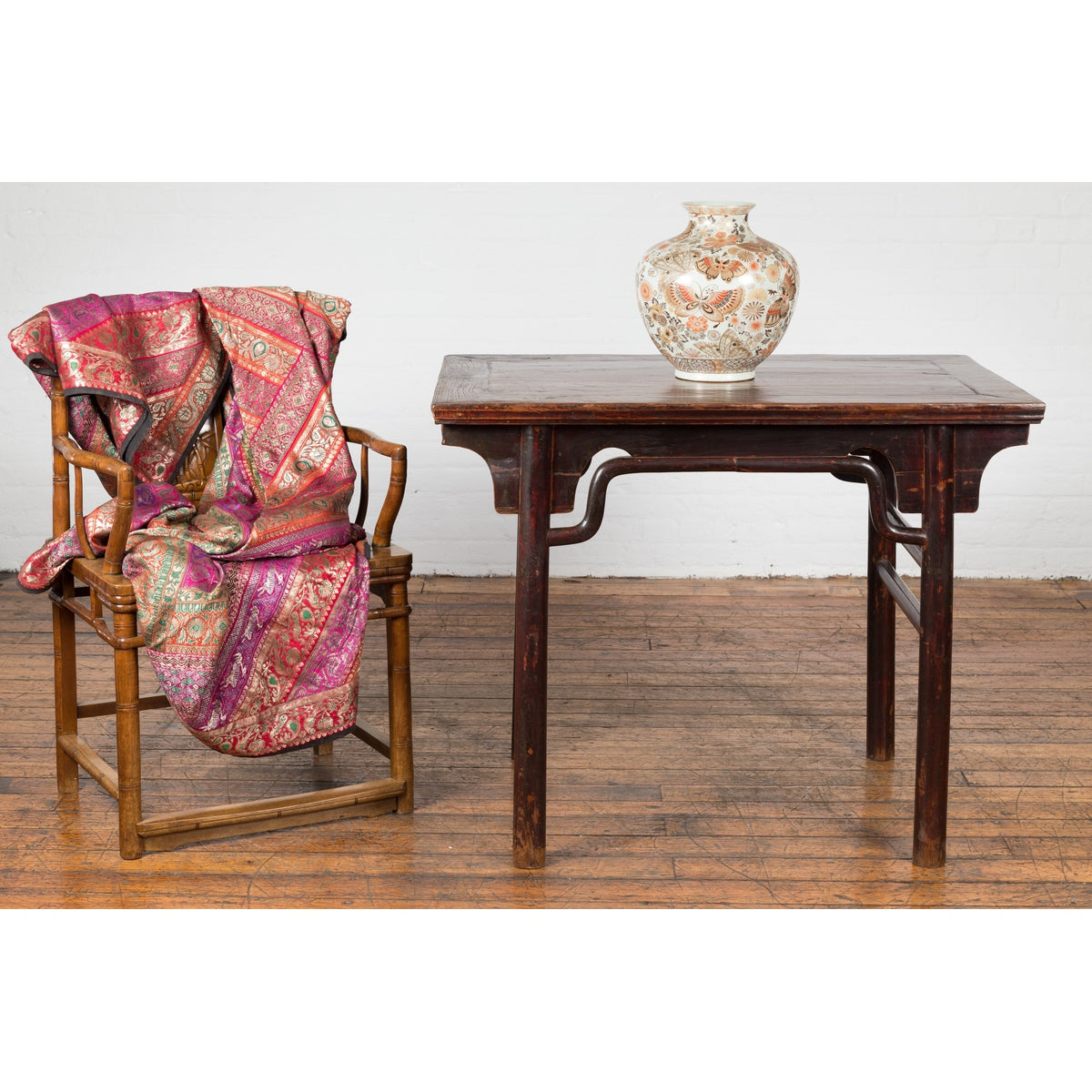 Chinese 19th Century Qing Dynasty Altar Console Table with Distressed Lacquer-2. Asian & Chinese Furniture, Art, Antiques, Vintage Home Décor for sale at FEA Home