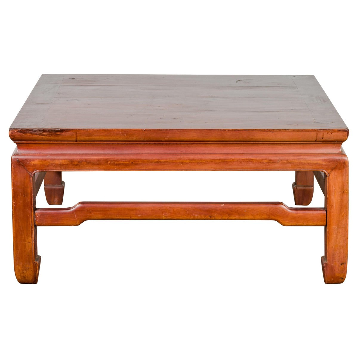 Square Coffee Table with Humpback Stretcher and Horse Hoof Legs-1. Asian & Chinese Furniture, Art, Antiques, Vintage Home Décor for sale at FEA Home