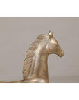 Vintage Silver over Brass Walking Horse Statuette on Ebonized Oak Base-11. Asian & Chinese Furniture, Art, Antiques, Vintage Home Décor for sale at FEA Home