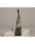 Vintage Silver over Brass Walking Horse Statuette on Ebonized Oak Base-13. Asian & Chinese Furniture, Art, Antiques, Vintage Home Décor for sale at FEA Home