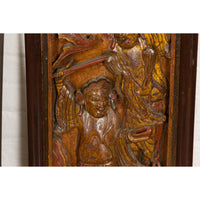 Hand-Carved Antique Wall Panels with Puppet Design