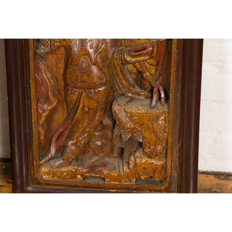 Hand-Carved Antique Wall Panels with Puppet Design-YN4161-12. Asian & Chinese Furniture, Art, Antiques, Vintage Home Décor for sale at FEA Home