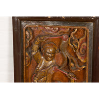 Hand-Carved Antique Wall Panels with Puppet Design