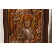 Hand-Carved Antique Wall Panels with Puppet Design