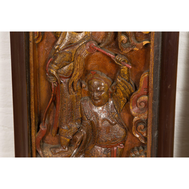 Hand-Carved Antique Wall Panels with Puppet Design-YN4161-14. Asian & Chinese Furniture, Art, Antiques, Vintage Home Décor for sale at FEA Home