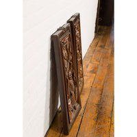 Hand-Carved Antique Wall Panels with Puppet Design