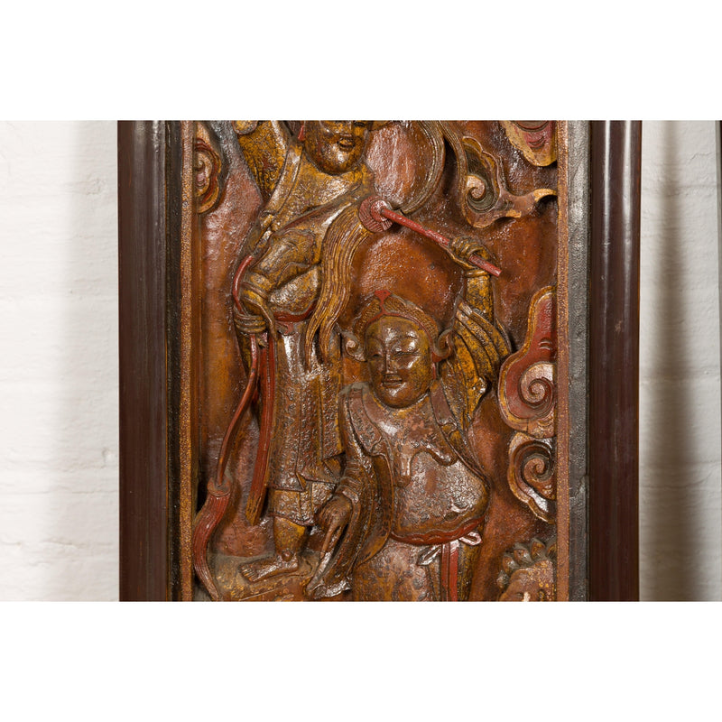 Hand-Carved Antique Wall Panels with Puppet Design-YN4161-7. Asian & Chinese Furniture, Art, Antiques, Vintage Home Décor for sale at FEA Home