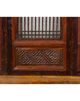 Qing Dynasty Six-Panel Lacquered Screen with Carved Meander Motifs-11. Asian & Chinese Furniture, Art, Antiques, Vintage Home Décor for sale at FEA Home