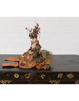 Taisho Period Sitting Doll with Silk Clothing and Ornate Headdress-15. Asian & Chinese Furniture, Art, Antiques, Vintage Home Décor for sale at FEA Home
