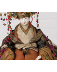 Taisho Period Sitting Doll with Silk Clothing and Ornate Headdress-6. Asian & Chinese Furniture, Art, Antiques, Vintage Home Décor for sale at FEA Home