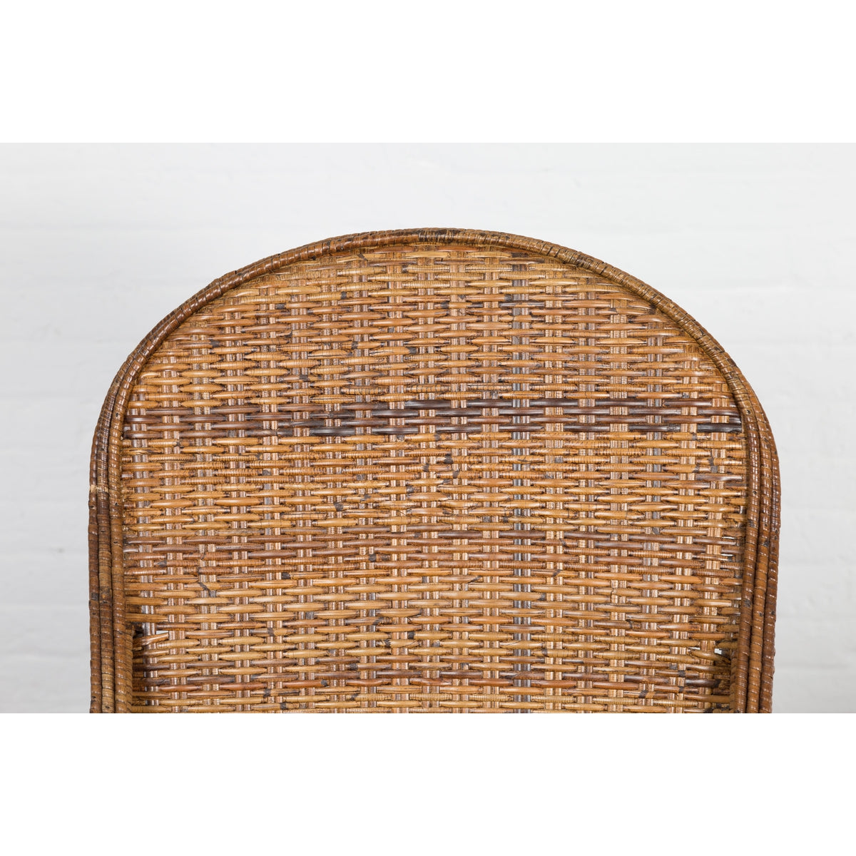 Pair of Burmese Vintage Country Style Woven Rattan and Bamboo Chairs-16. Asian &amp; Chinese Furniture, Art, Antiques, Vintage Home Décor for sale at FEA Home