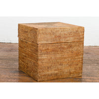 Rustic Vintage Country Style Thai Woven Rattan Lidded Storage Box-YN7563-4. Asian & Chinese Furniture, Art, Antiques, Vintage Home Décor for sale at FEA Home
