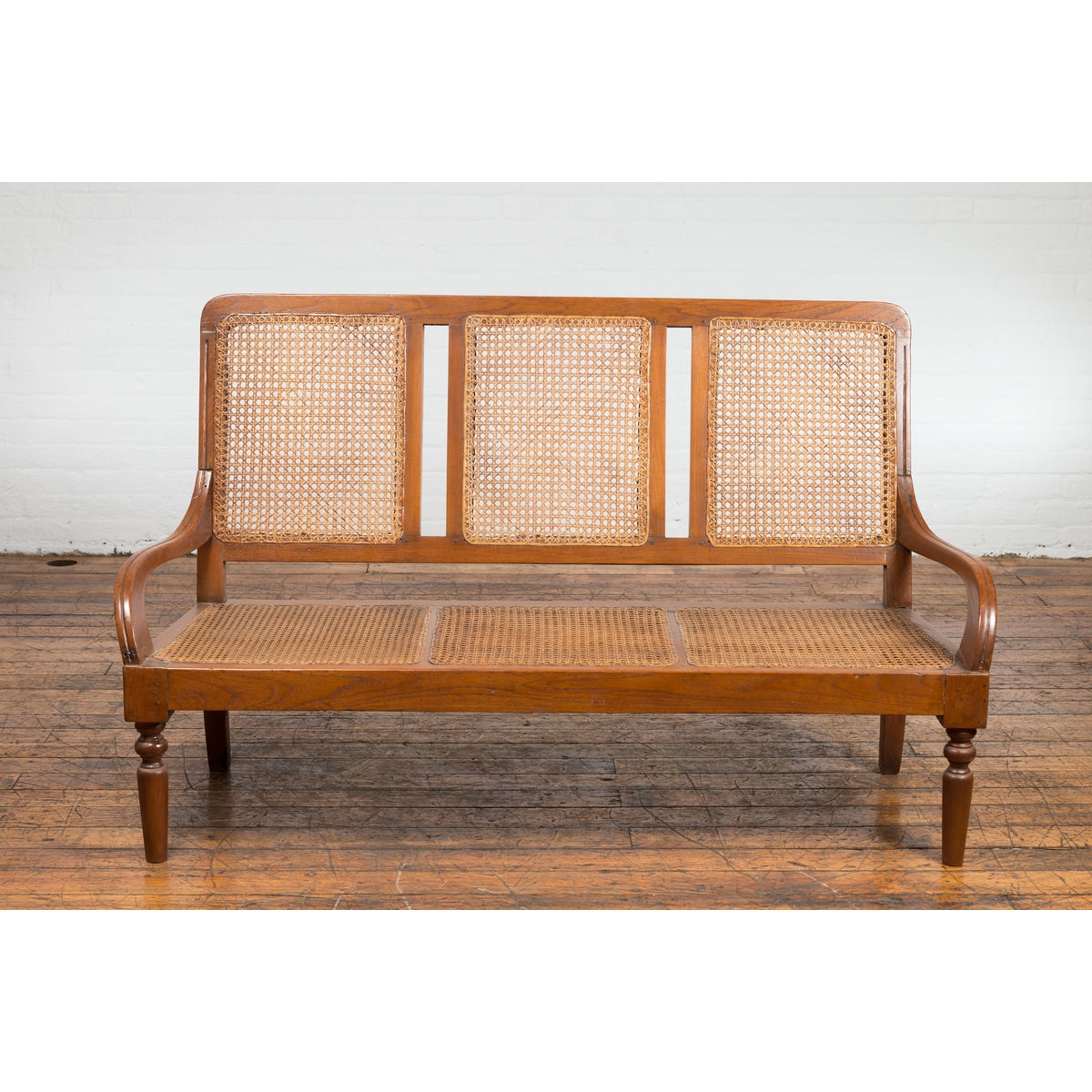 Woven Rattan Antique Settee-2. Asian & Chinese Furniture, Art, Antiques, Vintage Home Décor for sale at FEA Home