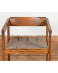 Vintage Asian Desk Chair with Armrests-5. Asian & Chinese Furniture, Art, Antiques, Vintage Home Décor for sale at FEA Home