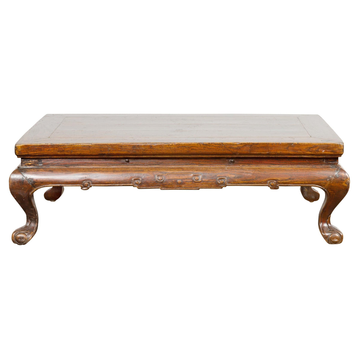 Low Rectangular Antique Coffee Table with Arched Legs-1. Asian & Chinese Furniture, Art, Antiques, Vintage Home Décor for sale at FEA Home