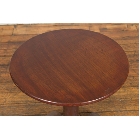 Small Antique Pedestal End Table with Round Top-YN7627-10. Asian & Chinese Furniture, Art, Antiques, Vintage Home Décor for sale at FEA Home