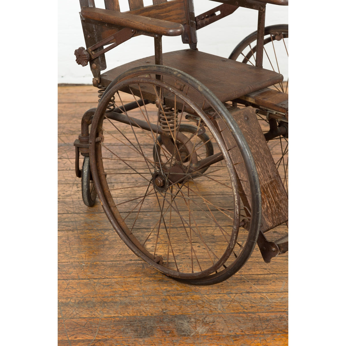 Vintage Wooden Wheelchair Prop, Dark Patina-11. Asian &amp; Chinese Furniture, Art, Antiques, Vintage Home Décor for sale at FEA Home