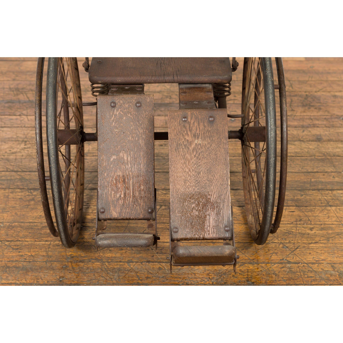 Vintage Wooden Wheelchair Prop, Dark Patina-6. Asian &amp; Chinese Furniture, Art, Antiques, Vintage Home Décor for sale at FEA Home