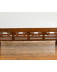 Dutch Colonial Bench with Carved Back, Scrolling Arms and Turned Baluster Legs-14. Asian & Chinese Furniture, Art, Antiques, Vintage Home Décor for sale at FEA Home