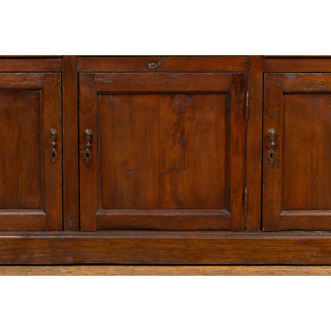 Vintage Rustic Indonesian Wooden Buffet with Three Drawers over Three Doors-YN7656-6. Asian & Chinese Furniture, Art, Antiques, Vintage Home Décor for sale at FEA Home