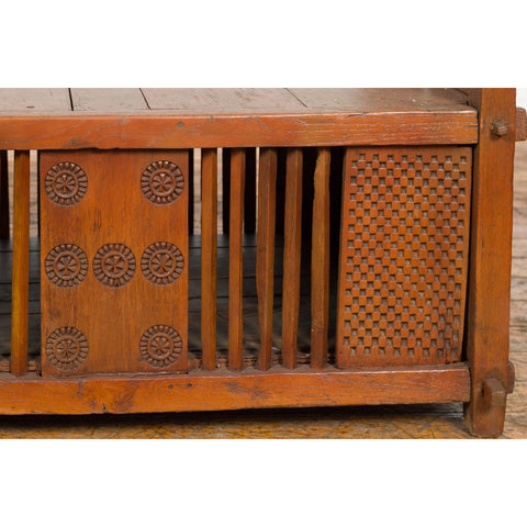 Antique Window Bench with Internal Storage-YN7657-10. Asian & Chinese Furniture, Art, Antiques, Vintage Home Décor for sale at FEA Home