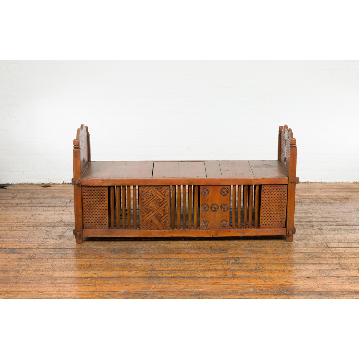 Antique Window Bench with Internal Storage-3. Asian &amp; Chinese Furniture, Art, Antiques, Vintage Home Décor for sale at FEA Home