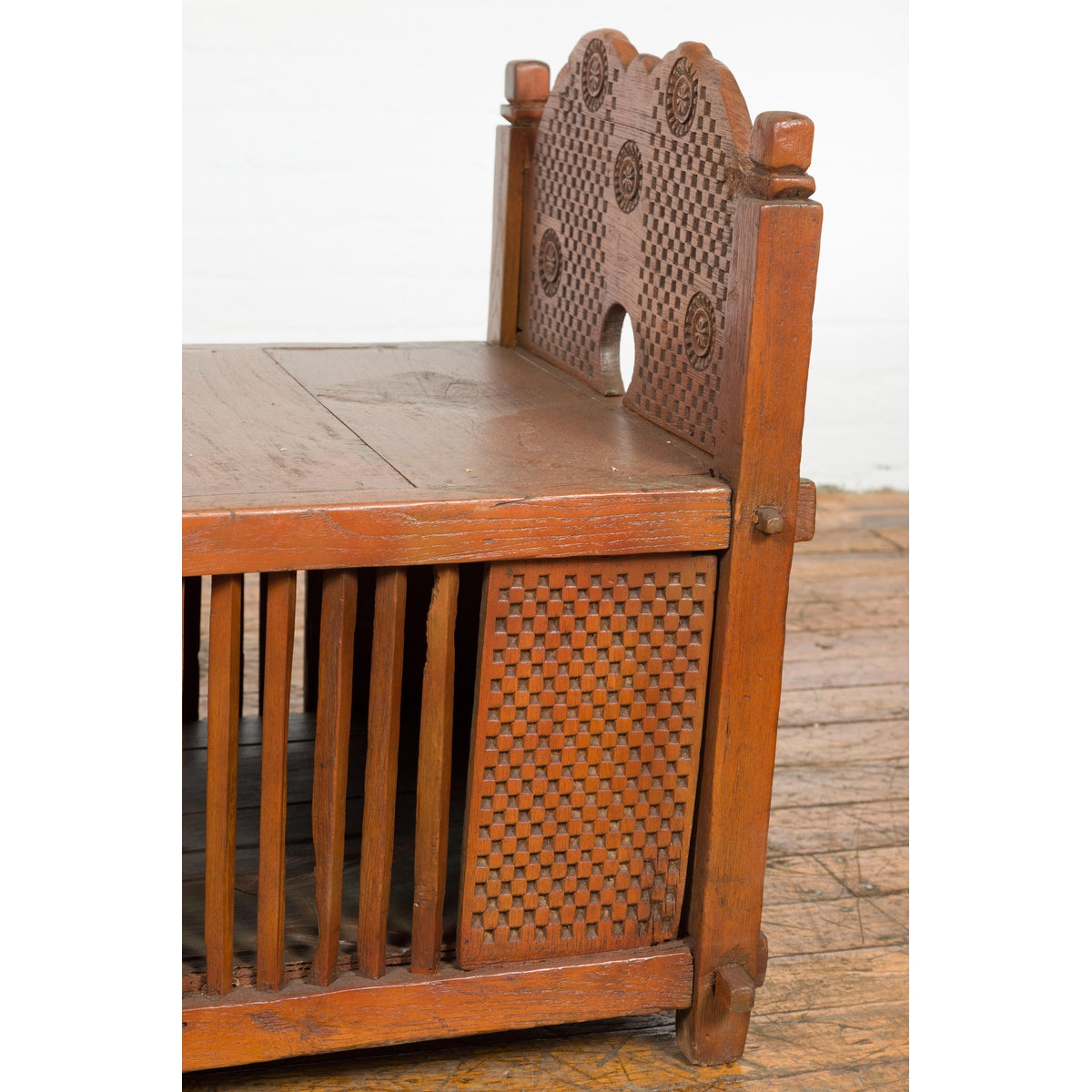 Antique Window Bench with Internal Storage-7. Asian &amp; Chinese Furniture, Art, Antiques, Vintage Home Décor for sale at FEA Home