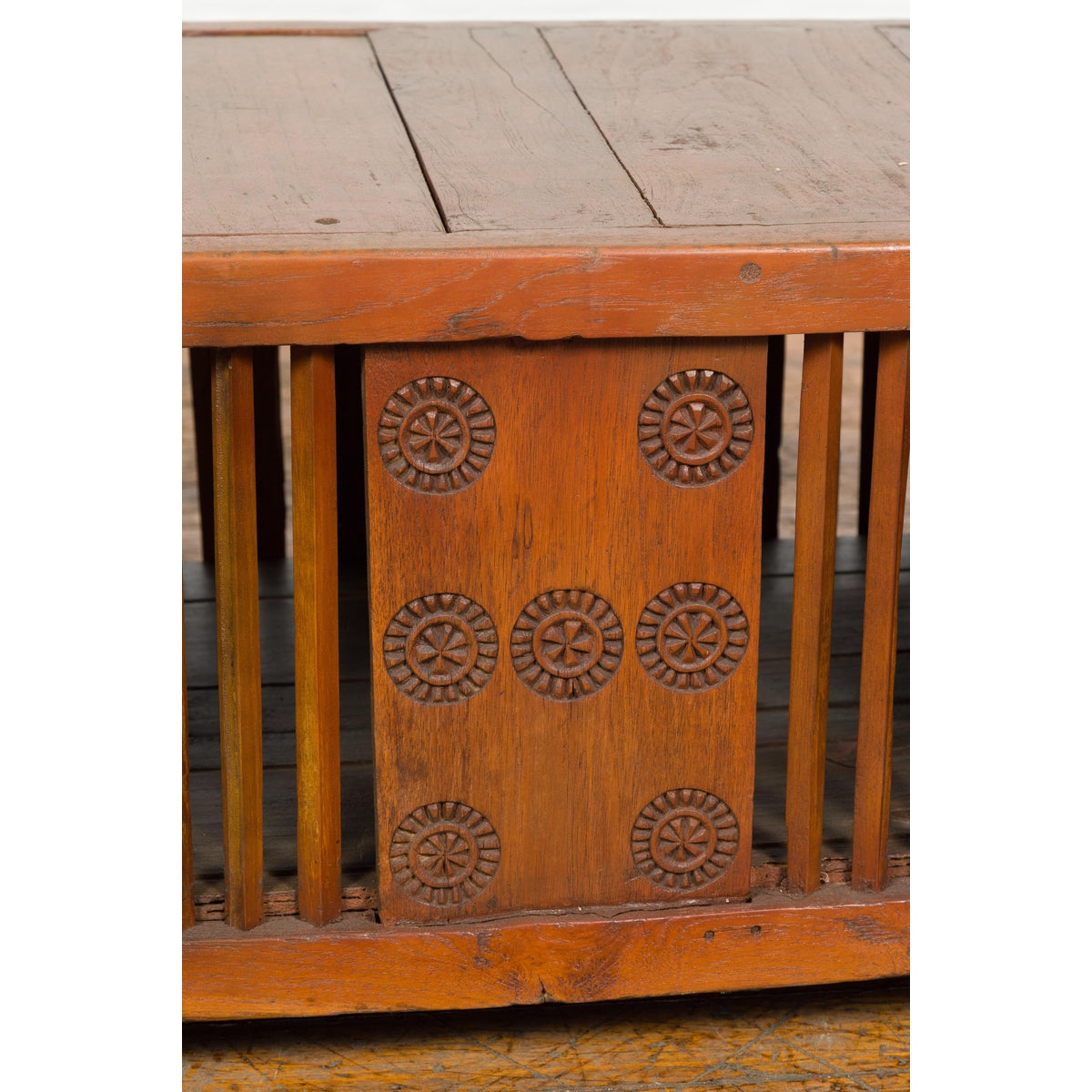 Antique Window Bench with Internal Storage-9. Asian &amp; Chinese Furniture, Art, Antiques, Vintage Home Décor for sale at FEA Home