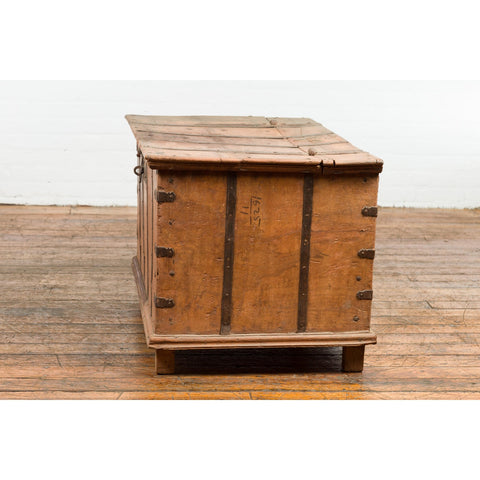 Light Brown Antique Storage Chest with Internal Compartment-YN7661-18. Asian & Chinese Furniture, Art, Antiques, Vintage Home Décor for sale at FEA Home
