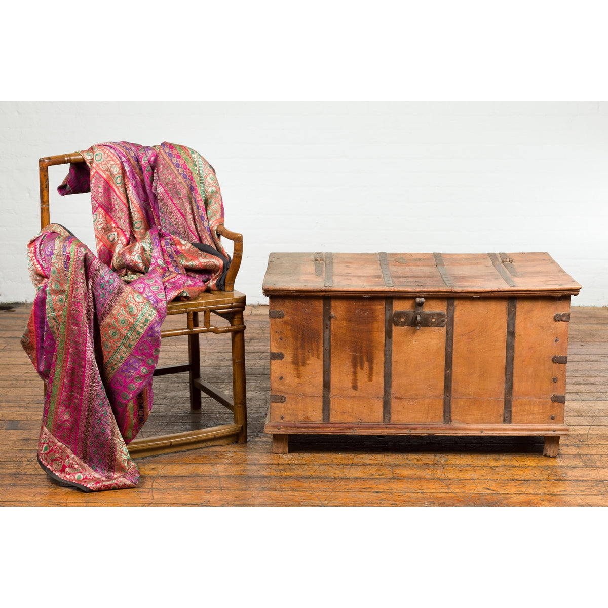 Light Brown Antique Storage Chest with Internal Compartment-2. Asian & Chinese Furniture, Art, Antiques, Vintage Home Décor for sale at FEA Home
