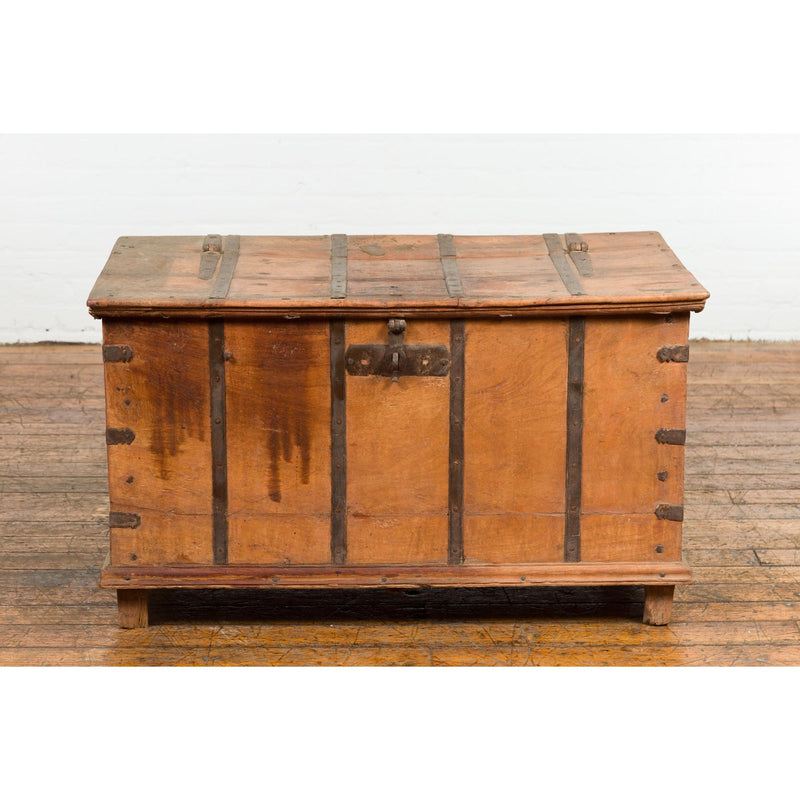 Light Brown Antique Storage Chest with Internal Compartment-YN7661-3. Asian & Chinese Furniture, Art, Antiques, Vintage Home Décor for sale at FEA Home