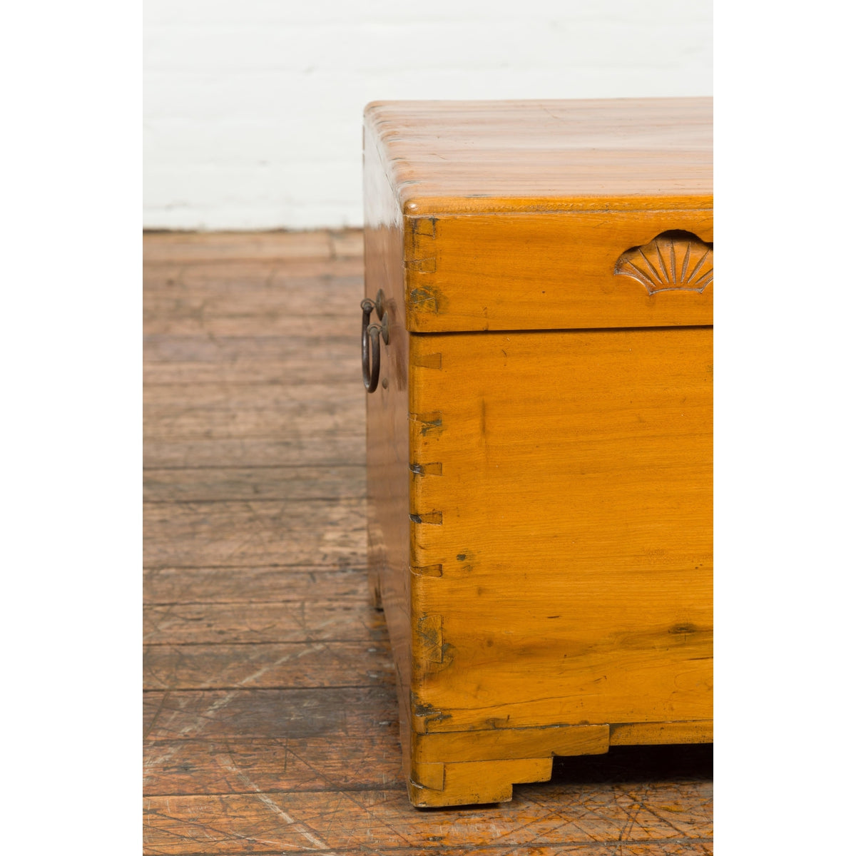Vintage Chest with Carved Seashells on Lid-11. Asian &amp; Chinese Furniture, Art, Antiques, Vintage Home Décor for sale at FEA Home