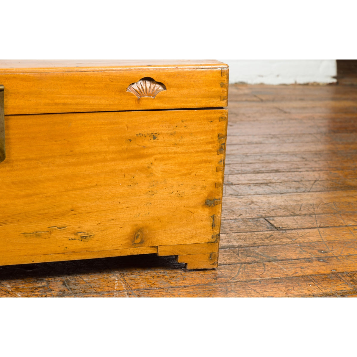 Vintage Chest with Carved Seashells on Lid-7. Asian &amp; Chinese Furniture, Art, Antiques, Vintage Home Décor for sale at FEA Home