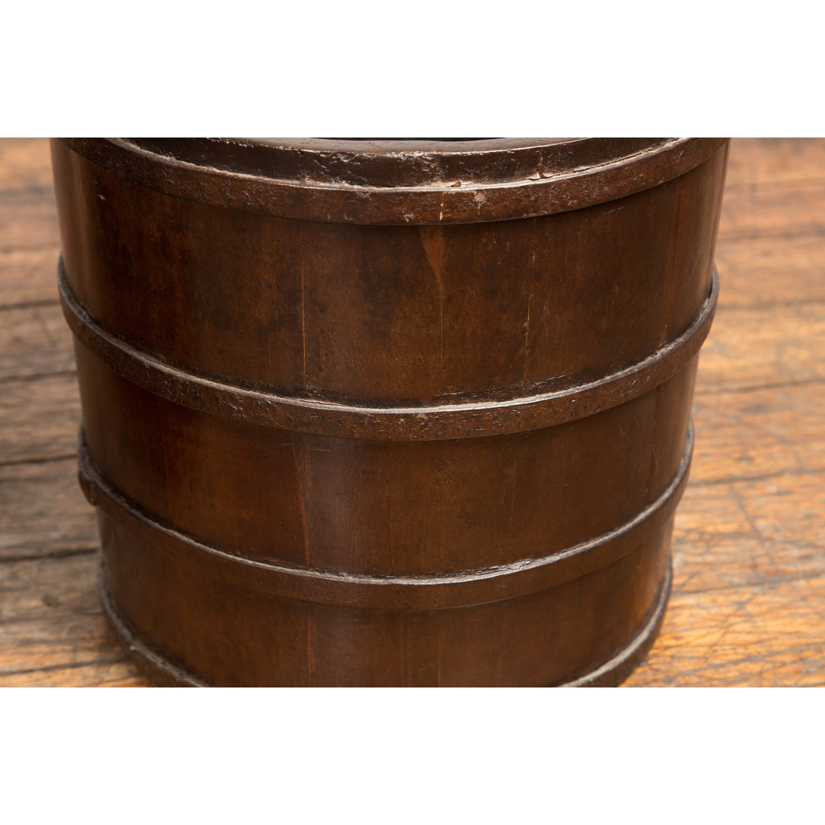 19th Century Chinese Wooden Well Buckets with Dark Brown Lacquer, Sold Each-12. Asian &amp; Chinese Furniture, Art, Antiques, Vintage Home Décor for sale at FEA Home