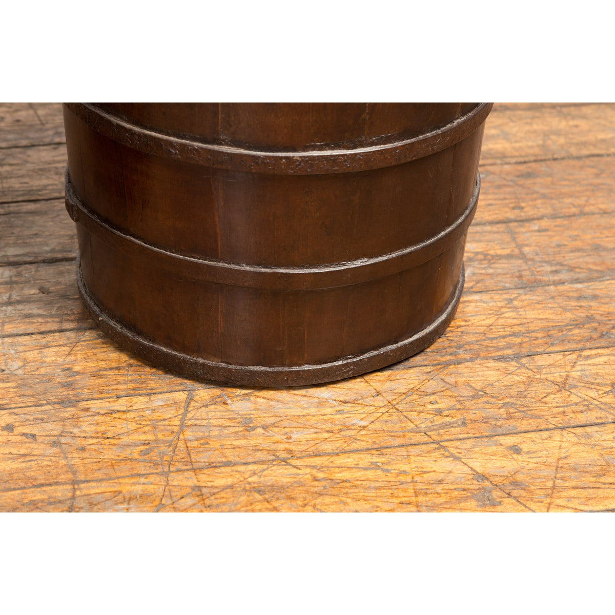 19th Century Chinese Wooden Well Buckets with Dark Brown Lacquer, Sold Each-13. Asian &amp; Chinese Furniture, Art, Antiques, Vintage Home Décor for sale at FEA Home