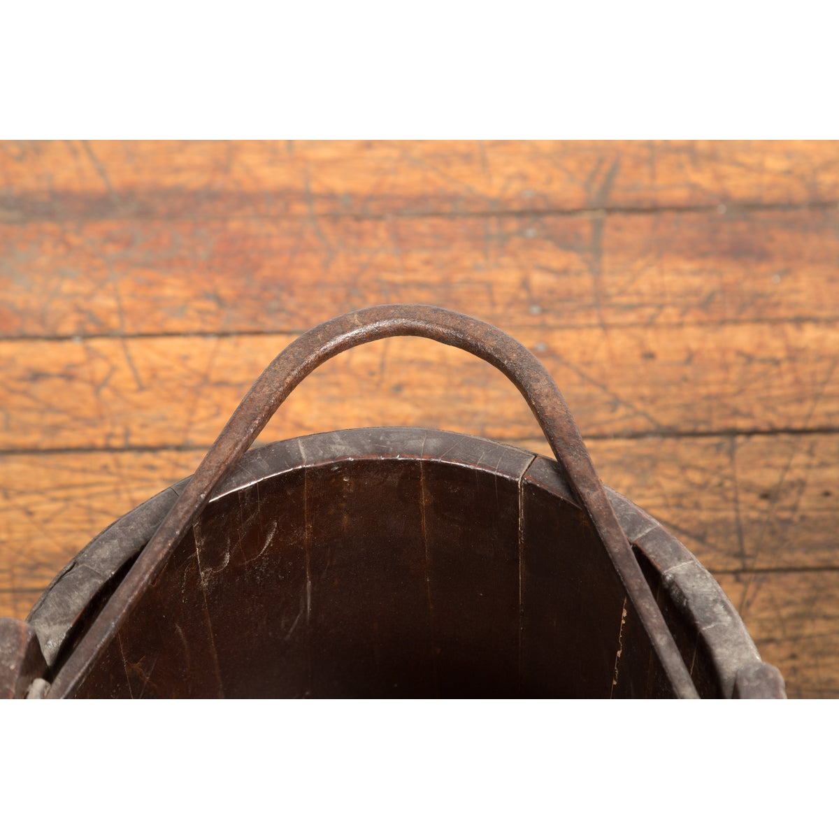 19th Century Chinese Wooden Well Buckets with Dark Brown Lacquer, Sold Each-6. Asian &amp; Chinese Furniture, Art, Antiques, Vintage Home Décor for sale at FEA Home