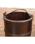 19th Century Chinese Wooden Well Buckets with Dark Brown Lacquer, Sold Each-7. Asian & Chinese Furniture, Art, Antiques, Vintage Home Décor for sale at FEA Home