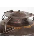Antique Indian 19th Century Iron Lidded Water Vessel with Brass Accents-10. Asian & Chinese Furniture, Art, Antiques, Vintage Home Décor for sale at FEA Home