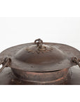 Antique Indian 19th Century Iron Lidded Water Vessel with Brass Accents-5. Asian & Chinese Furniture, Art, Antiques, Vintage Home Décor for sale at FEA Home