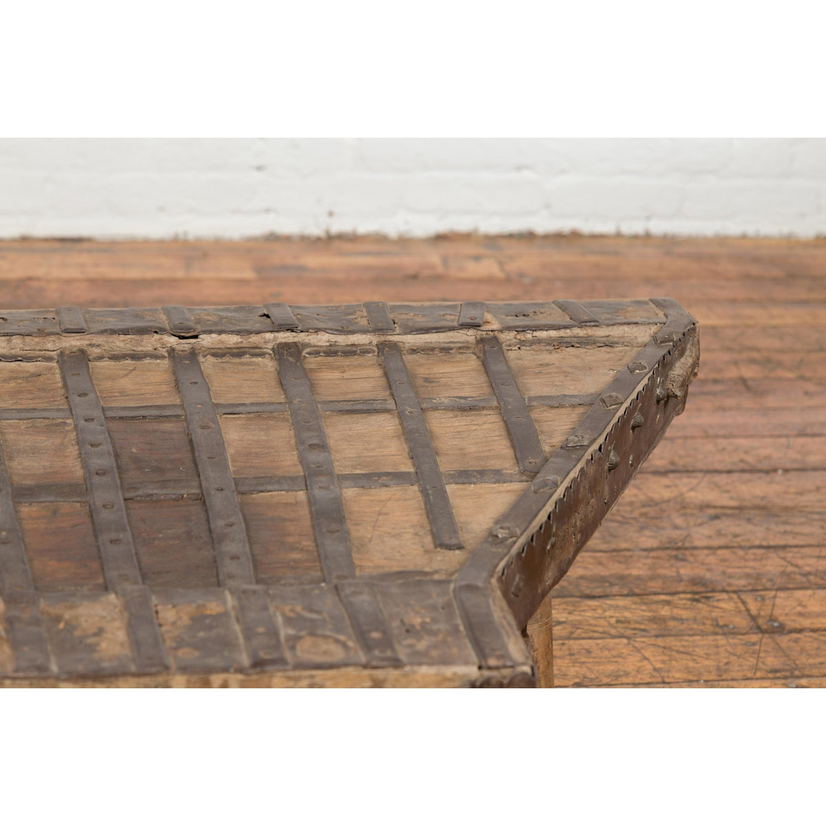 Rustic Coffee Table Made of 19th Century Indian Bullock Cart with Iron Details-6. Asian &amp; Chinese Furniture, Art, Antiques, Vintage Home Décor for sale at FEA Home